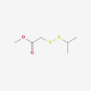 molecular formula C6H12O2S2 B14364314 Methyl [(propan-2-yl)disulfanyl]acetate CAS No. 91313-59-6