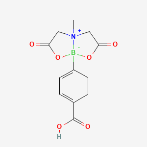 molecular formula C12H12BNO6 B1436437 4-(5-Methyl-3,7-dioxo-2,8-dioxa-5-azonia-1-boranuidabicyclo[3.3.0]octan-1-yl)benzoic acid CAS No. 1072960-67-8