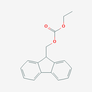 molecular formula C17H15O3- B143644 Ethyl 9H-fluoren-9-ylmethyl carbonate CAS No. 127228-99-3