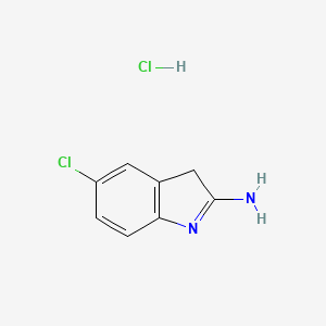 molecular formula C8H8Cl2N2 B1436440 5-chloro-3H-indol-2-amine hydrochloride CAS No. 28492-99-1