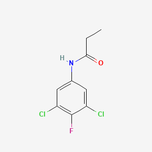 molecular formula C9H8Cl2FNO B14364414 N-(3,5-Dichloro-4-fluorophenyl)propanamide CAS No. 90257-58-2