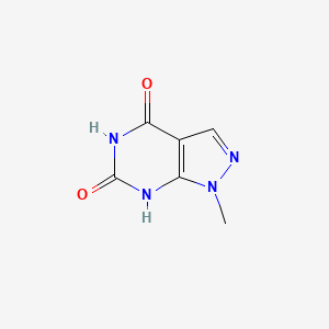 molecular formula C6H6N4O2 B1436444 1-Methyl-1H-pyrazolo[3,4-d]pyrimidine-4,6(5H,7H)-dione CAS No. 5401-15-0