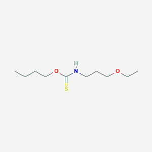 molecular formula C10H21NO2S B14364444 O-Butyl (3-ethoxypropyl)carbamothioate CAS No. 91069-69-1