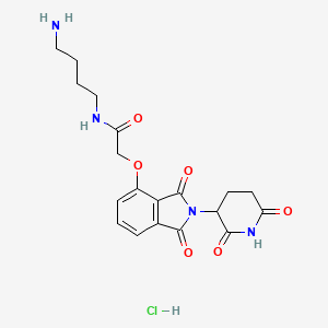 molecular formula C19H23ClN4O6 B1436445 N-(4-氨基丁基)-2-((2-(2,6-二氧代哌啶-3-基)-1,3-二氧代异吲哚-4-基)氧基)乙酰胺盐酸盐 CAS No. 2245697-86-1
