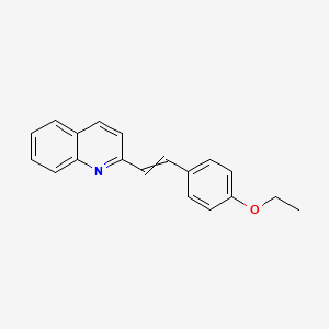 molecular formula C19H17NO B14364474 Quinoline, 2-[2-(4-ethoxyphenyl)ethenyl]- CAS No. 93207-04-6