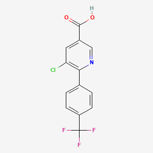 molecular formula C13H7ClF3NO2 B1436448 5-Chloro-6-(4-(trifluoromethyl)phenyl)nicotinic acid CAS No. 1261631-80-4