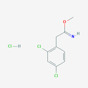 molecular formula C9H10Cl3NO B1436449 Methyl 2-(2,4-dichlorophenyl)acetimidate hydrochloride CAS No. 5922-22-5