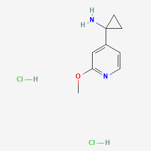 molecular formula C9H14Cl2N2O B1436451 1-(2-Methoxypyridin-4-yl)cyclopropan-1-amine dihydrochloride CAS No. 2059987-25-4
