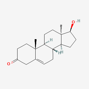 molecular formula C19H28O2 B1436455 (8R,9S,10R,13S,14S,17S)-17-Hydroxy-10,13-dimethyl-4,7,8,9,10,11,12,13,14,15,16,17-dodecahydro-1H-cyclopenta[a]phenanthren-3(2H)-one CAS No. 571-25-5