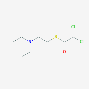 molecular formula C8H15Cl2NOS B14364566 S-[2-(Diethylamino)ethyl] dichloroethanethioate CAS No. 92513-71-8