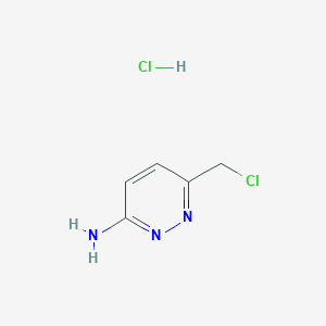 molecular formula C5H7Cl2N3 B1436459 6-(Chloromethyl)pyridazin-3-amine hydrochloride CAS No. 2059942-54-8