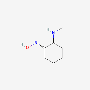 molecular formula C7H14N2O B14364590 N-[2-(Methylamino)cyclohexylidene]hydroxylamine CAS No. 72324-49-3