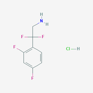 molecular formula C8H8ClF4N B1436463 2-(2,4-Difluorophenyl)-2,2-difluoroethan-1-amine hydrochloride CAS No. 2060062-92-0