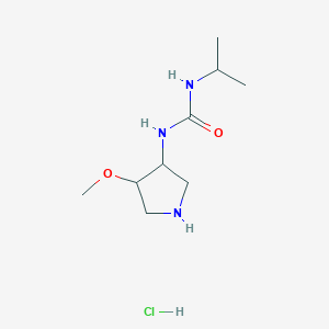 molecular formula C9H20ClN3O2 B1436465 1-(4-Methoxypyrrolidin-3-yl)-3-(propan-2-yl)urea hydrochloride CAS No. 2059975-47-0
