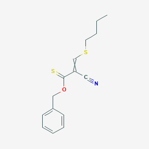 molecular formula C15H17NOS2 B14364673 O-Benzyl 3-(butylsulfanyl)-2-cyanoprop-2-enethioate CAS No. 90279-82-6