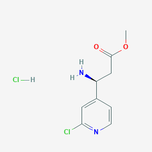 molecular formula C9H12Cl2N2O2 B1436469 甲基(3S)-3-氨基-3-(2-氯吡啶-4-基)丙酸酯盐酸盐 CAS No. 2059909-32-7