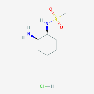 molecular formula C7H17ClN2O2S B1436471 N-[(1S,2R)-2-aminocyclohexyl]methanesulfonamide;hydrochloride CAS No. 2031242-34-7