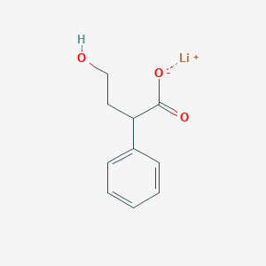 molecular formula C10H11LiO3 B1436472 Lithium(1+) ion 4-hydroxy-2-phenylbutanoate CAS No. 2059942-64-0