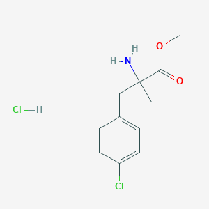 molecular formula C11H15Cl2NO2 B1436477 Methyl 2-amino-3-(4-chlorophenyl)-2-methylpropanoate hydrochloride CAS No. 2060021-52-3