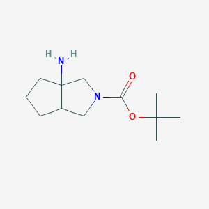 molecular formula C12H22N2O2 B1436481 tert-Butyl 3a-aminohexahydrocyclopenta[c]pyrrole-2(1H)-carboxylate CAS No. 2031258-46-3