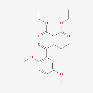 molecular formula C19H26O7 B14364839 Diethyl [1-(2,5-dimethoxyphenyl)-1-oxobutan-2-yl]propanedioate CAS No. 93175-39-4