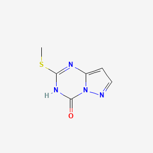 molecular formula C6H6N4OS B1436486 2-(甲硫基)吡唑并[1,5-a][1,3,5]三嗪-4(3H)-酮 CAS No. 54346-18-8