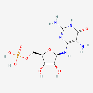 molecular formula C9H16N5O8P B1436489 2,5-二氨基-6-羟基-4-(5-磷酸核糖基氨基)嘧啶 CAS No. 73477-63-1