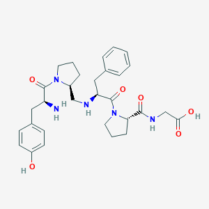 molecular formula C30H39N5O6 B143649 2-[[(2S)-1-[(2S)-2-[[(2S)-1-[(2S)-2-amino-3-(4-hydroxyphenyl)propanoyl]pyrrolidin-2-yl]methylamino]-3-phenylpropanoyl]pyrrolidine-2-carbonyl]amino]acetic acid CAS No. 138474-03-0