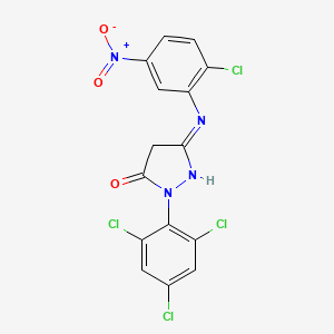B1436492 3-((2-Chloro-5-nitrophenyl)amino)-1-(2,4,6-trichlorophenyl)-1H-pyrazol-5(4H)-one CAS No. 30707-68-7