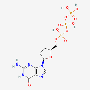 molecular formula C10H16N5O12P3 B1436493 2'-3'-Dideoxyguanosine-5'-triphosphate CAS No. 68726-28-3