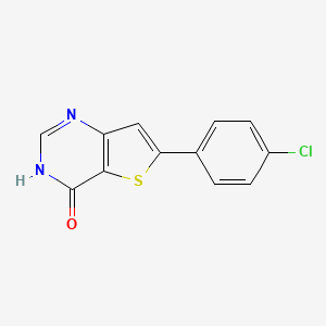 molecular formula C12H7ClN2OS B1436495 6-(4-Chlorophenyl)thieno[3,2-d]pyrimidin-4(3h)-one CAS No. 215928-66-8