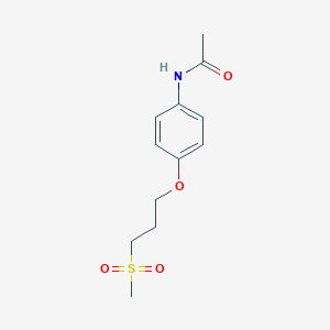 molecular formula C12H17NO4S B14364951 N-{4-[3-(Methanesulfonyl)propoxy]phenyl}acetamide CAS No. 90183-67-8