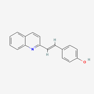 molecular formula C17H13NO B1436496 4-[(E)-2-(quinolin-2-yl)ethenyl]phenol CAS No. 4752-58-3