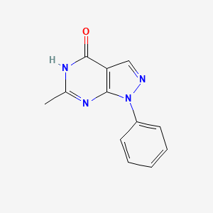 molecular formula C12H10N4O B1436502 6-methyl-1-phenyl-2H-pyrazolo[3,4-d]pyrimidin-4-one CAS No. 91974-63-9