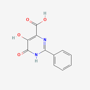 molecular formula C11H8N2O4 B1436508 5,6-Dihydroxy-2-phenylpyrimidine-4-carboxylic acid CAS No. 62222-38-2
