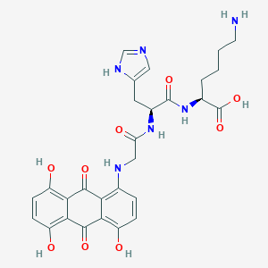 molecular formula C28H30N6O9 B143651 Dhq-ghk CAS No. 132391-61-8
