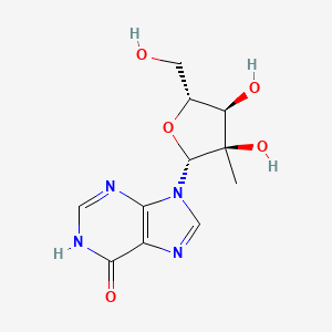 molecular formula C11H14N4O5 B1436510 9-[(2R,3R,4R,5R)-3,4-dihydroxy-5-(hydroxymethyl)-3-methyloxolan-2-yl]-3H-purin-6-one CAS No. 374750-32-0