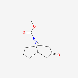 molecular formula C10H15NO3 B14365126 Methyl 3-oxo-9-azabicyclo[3.3.1]nonane-9-carboxylate CAS No. 93460-50-5