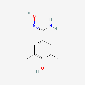 molecular formula C9H12N2O2 B1436519 N,4-dihydroxy-3,5-dimethylbenzenecarboximidamide CAS No. 162854-15-1