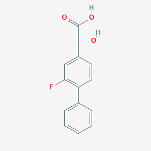molecular formula C15H13FO3 B143652 2-(2-Fluorobiphenyl-4-yl)-2-hydroxypropanoic acid CAS No. 61466-95-3