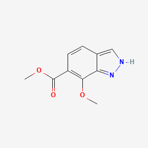 molecular formula C10H10N2O3 B1436520 7-Methoxy-1h-indazole-6-carboxylic acid methyl ester CAS No. 907190-29-8