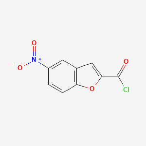 molecular formula C9H4ClNO4 B14365218 5-Nitro-1-benzofuran-2-carbonyl chloride CAS No. 90036-16-1