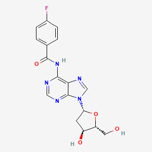 molecular formula C17H16FN5O4 B14365227 2'-Deoxy-N-(4-fluorobenzoyl)adenosine CAS No. 90335-44-7
