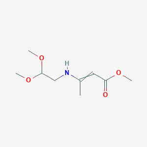 molecular formula C9H17NO4 B14365319 Methyl 3-[(2,2-dimethoxyethyl)amino]but-2-enoate CAS No. 92827-46-8
