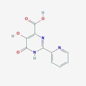 molecular formula C10H7N3O4 B1436534 5,6-Dihydroxy-2-pyridin-2-yl-pyrimidine-4-carboxylic acid CAS No. 766557-40-8