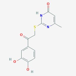 1-(3,4-Dihydroxyphenyl)-2-[(4-hydroxy-6-methylpyrimidin-2-YL)thio]ethanone