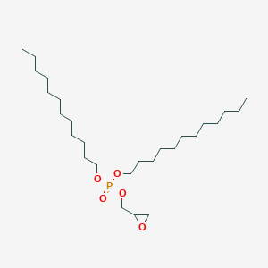 molecular formula C27H55O5P B14365374 Didodecyl (oxiran-2-yl)methyl phosphate CAS No. 91889-98-4