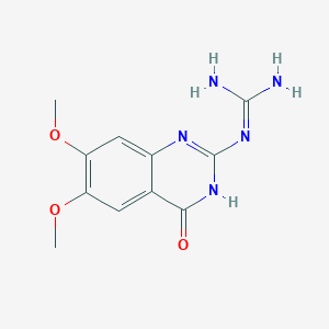 molecular formula C11H13N5O3 B1436543 1-(4-Hydroxy-6,7-dimethoxyquinazolin-2-yl)guanidine CAS No. 550299-59-7