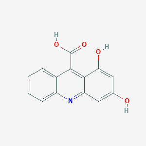 molecular formula C14H9NO4 B1436544 1,3-Dihydroxy-9-acridinecarboxylic acid CAS No. 28332-99-2