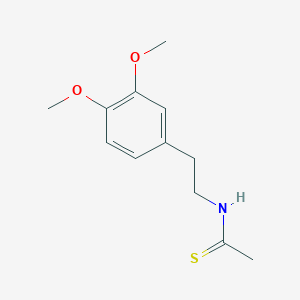 molecular formula C12H17NO2S B14365449 Ethanethioamide, N-[2-(3,4-dimethoxyphenyl)ethyl]- CAS No. 91564-56-6